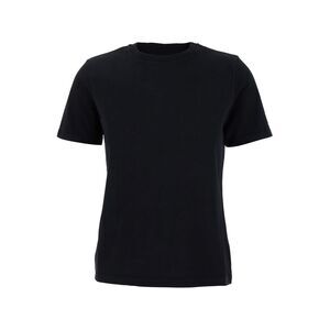 Grifoni Women Black Crewneck T-Shirt In Cotton Woman